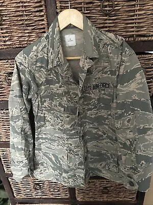 Buy Genuine US Air Force Army Utility Combat Tiger Camo Cargo Shirt Jacket - S • 12£