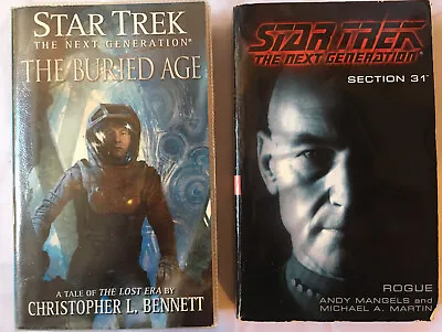 Buy 2 X Star Trek The Next Generation Novels: The Buried Age & Section 31 Rogue • 3.50£