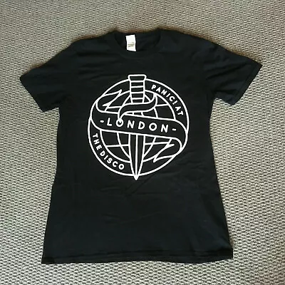Buy Panic At The Disco London Tour T-shirt Black Size: Medium Gildan Softstyle Band • 8.99£