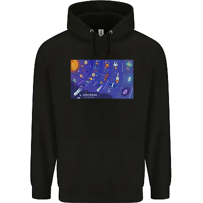 Buy Galaxy Infographic Space Technology Planets Mens 80% Cotton Hoodie • 19.99£