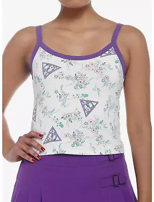 Buy Harry Potter Deathly Hallows Floral Girls Crop Cami • 13.30£