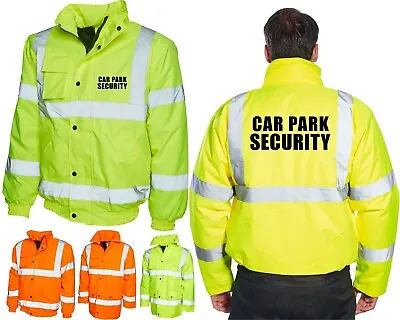 Buy Car Park Security Bomber Jacket Hi Vis Viz Parking Work Patrol Men's Officer Job • 34.45£