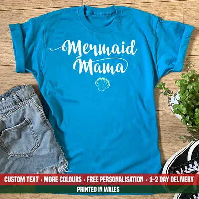 Buy Ladies Mermaid Mama T-shirt Funny Mum Mothers Day The Little Ariel Gift Top • 12.99£