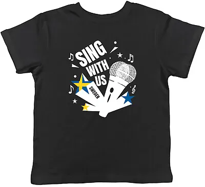 Buy Sweden Music Kids T-Shirt Sing With Us Childrens Boys Girls Gift • 5.99£