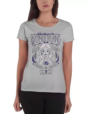 Buy Official Disney Womens Alice In Wonderland T Shirt Adventures Grey Size Small • 4.49£