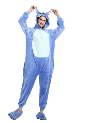 Buy New Disneys Stitch L Large Adult Matching Christmas Pajamas Cosplay Winter Blue • 25£