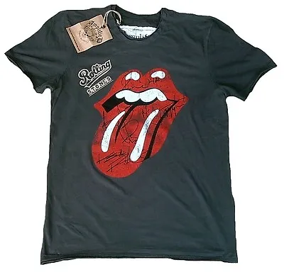 Buy Amplified Rolling Stones Signature Click Tongue Rock Star Vintage T-SHIRT S 46 • 36.59£