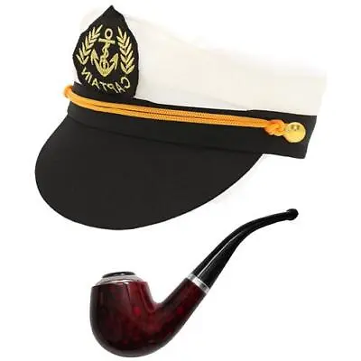 Buy Sailor Captain Hat Pipe New Zealand Cricket Fancy Dress Costume Accessory Kane • 7.99£