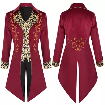 Buy Mens Retro Coat Steampunk Gothic Jacket Frock Victorian Morning Steampunk • 55.99£