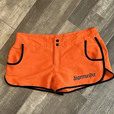 Buy Jagermeister Women's Gym Shorts Orange 2” Hot Pants Mesh Lined Pockets Size M • 11.29£