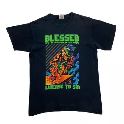 Buy BLESSED BY A BROKEN HEART “Licensed To Sin” Metalcore Metal Band T-Shirt Small • 16£