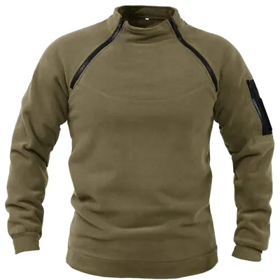 Buy Mens Fleece Tactical Army Military Sweatshirt Winter Combat T-Shirt Jumper Tops • 20.99£