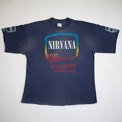 Buy Vintage Nirvana T Shirt 1993 90s MTV Unplugged Very Rare Original Screen Stars • 2,500£
