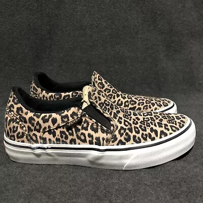 Buy VANS Asher Deluxe Slip On Shoes Ortholite Cheetah Leopard Print Women’s Size 6.5 • 26.45£