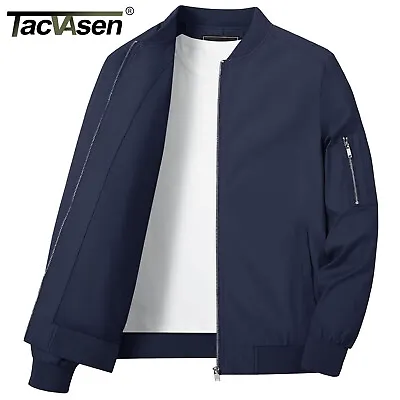 Buy Men's Lightweight Windbreaker Thin Bomber Jacket Casual Summer Autumn Zip Coat • 32.38£