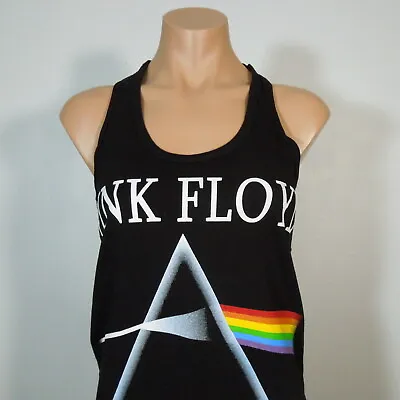 Buy PINK FLOYD Dark Side Of The Moon S SMALL Racerback Top Black Girly Band Logo • 23.59£