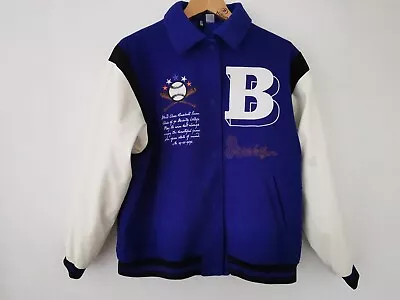 Buy H&M Divided Brooklyn Blue Varsity Baseball Jacket Size EUR Large • 25£