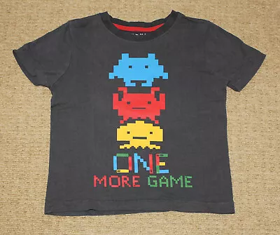 Buy USED* - Nutmeg Toddler Boys 'Space Invaders' T-shirt - 3-4 Years - Grey • 2£