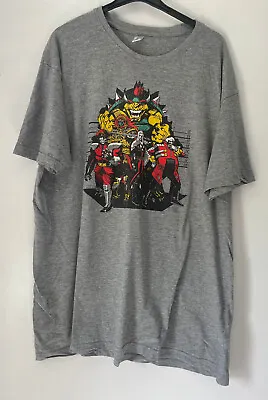 Buy Gaming Villains T-shirt Mario Sonic Street Fighter Grey Size Large Xl • 8£