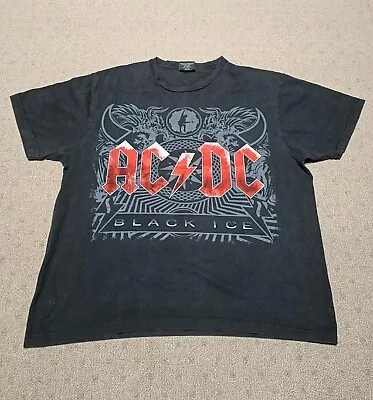 Buy ACDC Black Ice T-Shirt Men's Size Large Double Sided Graphic Print Band Tee  • 15.67£