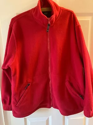 Buy Uneek Clasic Red Fleece Jacket Size UK M 48  Bust,zip Font & Collar,zip Pockets • 6£