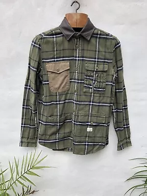 Buy Diesel Check Workwear Overshirt Men’s Medium Green Worker Y2K Flannel Shirt Pkts • 29.99£