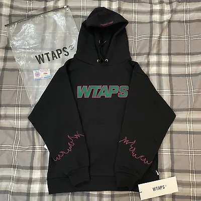 Buy WTAPS Urban Territory Drifters Embroidered Hoodie Black Green Small S X-01 BNWT • 135£