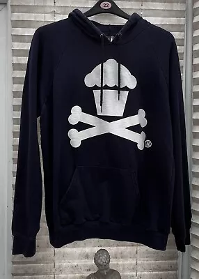 Buy Rare Unisex Johnny Cupcake Navy Cotton Crossbones Hooded Sweatshirt. Large 42-44 • 49.99£
