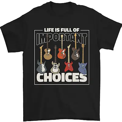 Buy Guitar Important Choices Guitarist Music Mens T-Shirt 100% Cotton • 9.99£
