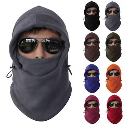 Buy Thermal Fleece Balaclava Scarf Winter Ski Face Neck Mask Warmer Snood Hood Hat~ • 4.99£