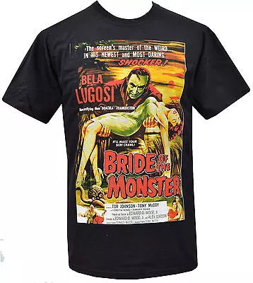 Buy Bride Of The Monster Mens Horror T-Shirt B-Movie Bela Lugosi Vampire S-5XL • 20.50£