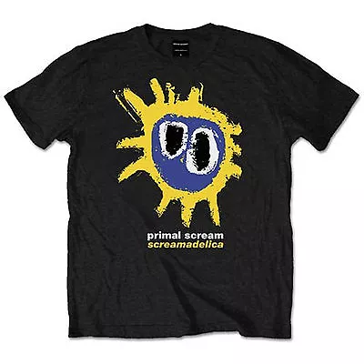 Buy Primal Scream OFFICIAL T-Shirt Black Yellow Screamadelica Unisex Up To XXL  • 13.95£
