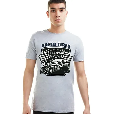Buy Official Goodyear Mens Speed Tires T-shirt Grey S - XXL • 10.49£