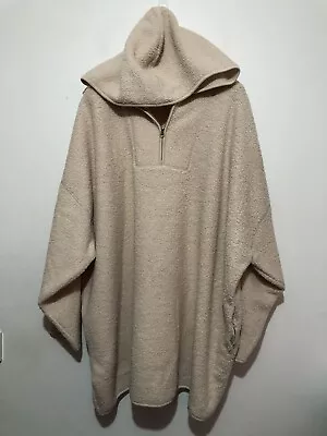 Buy M&S Ultra Warmth Hooded Fleece Longline Teddy Jumper Loungewear Hoodie XL Beige • 19.99£