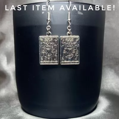 Buy Handmade Silver The Devil Tarot Earrings Gothic Gift Jewellery Women Woman  • 4.50£