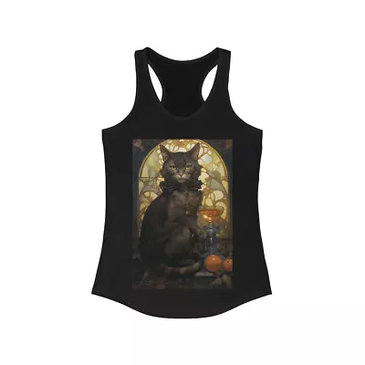 Buy Art Nouveau Gothic Autumn Cat Woman's Racerback Tank Top - New! • 19.29£