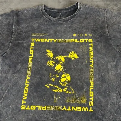 Buy Twenty One Pilots Shirt Concert Tee Gray Acid Wash Short Sleeve Women Small • 15.82£