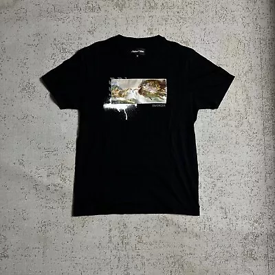 Buy Enforcer Michelangelo Creation Of Adam Graphic T-Shirt In Black | Size Medium • 15£