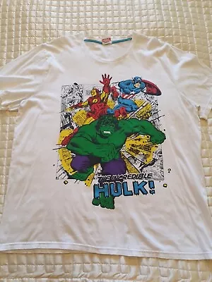 Buy Marvel  White T-shirt Size 2XL The Incredible Hulk • 12£
