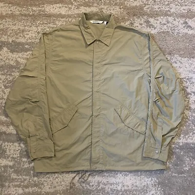 Buy Uniform Bridge Fishtail Nylon Shirt Jacket Snap Button Utility Beige Korea Large • 54.99£