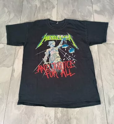 Buy Metallica 2006 Mens Justice For All T Shirt / Size L / Band Tour 00s Vintage • 29.99£