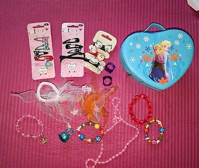 Buy Girls Frozen Jewellery Box, Bundle Hair Clips, Bracelets • 6.75£
