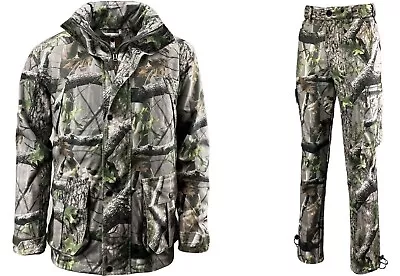 Buy Mens Waterproof Stealth Camouflage Jacket Trousers Hunting Fishing Walking • 39.95£