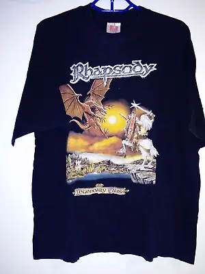 Buy Rhapsody Of Fire Legendary Tales RARE Vintage  T-shirt 1997 Manowar Iron Maiden • 150.10£