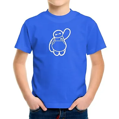 Buy Cute Baymax Waving Toddler Kids Tee Youth T-Shirt Custom Big Hero 6 Shirt Funny • 9.95£