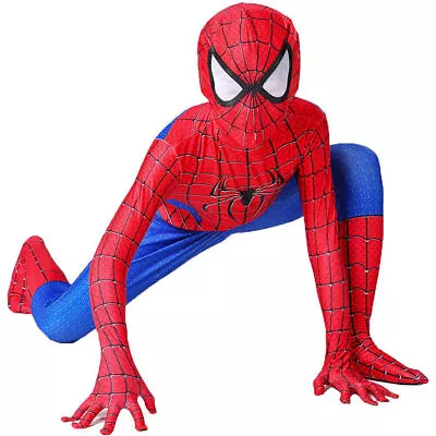 Buy Kids Boys Cosplay Spiderman Costume Fancy Dress Party Jumpsuit Clothes Age 3-12 • 14.37£