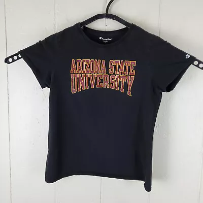 Buy Arizona State Sun Devils Shirt Womens Large Black Graphic Crew Neck Short Sleeve • 7.73£