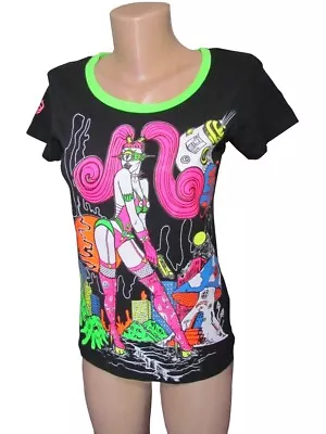 Buy CyberDog London Multicolor T-Shirt Vintage Clubwear Cyber Goth Punk Rave Techno • 42.52£