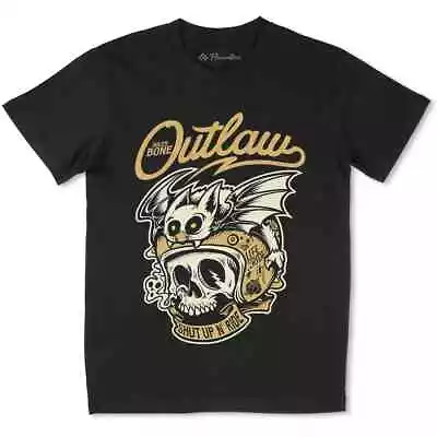 Buy Outlaw T-Shirt Motorcycles Bone Biker Bat Garage Full Speed Cafe Racer D063 • 10.99£