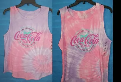 Buy Coca-Cola Tie Dye T-Shirt Top XL/XXL Ladies Muscle Sleeveless Pink Lilac  • 14.13£
